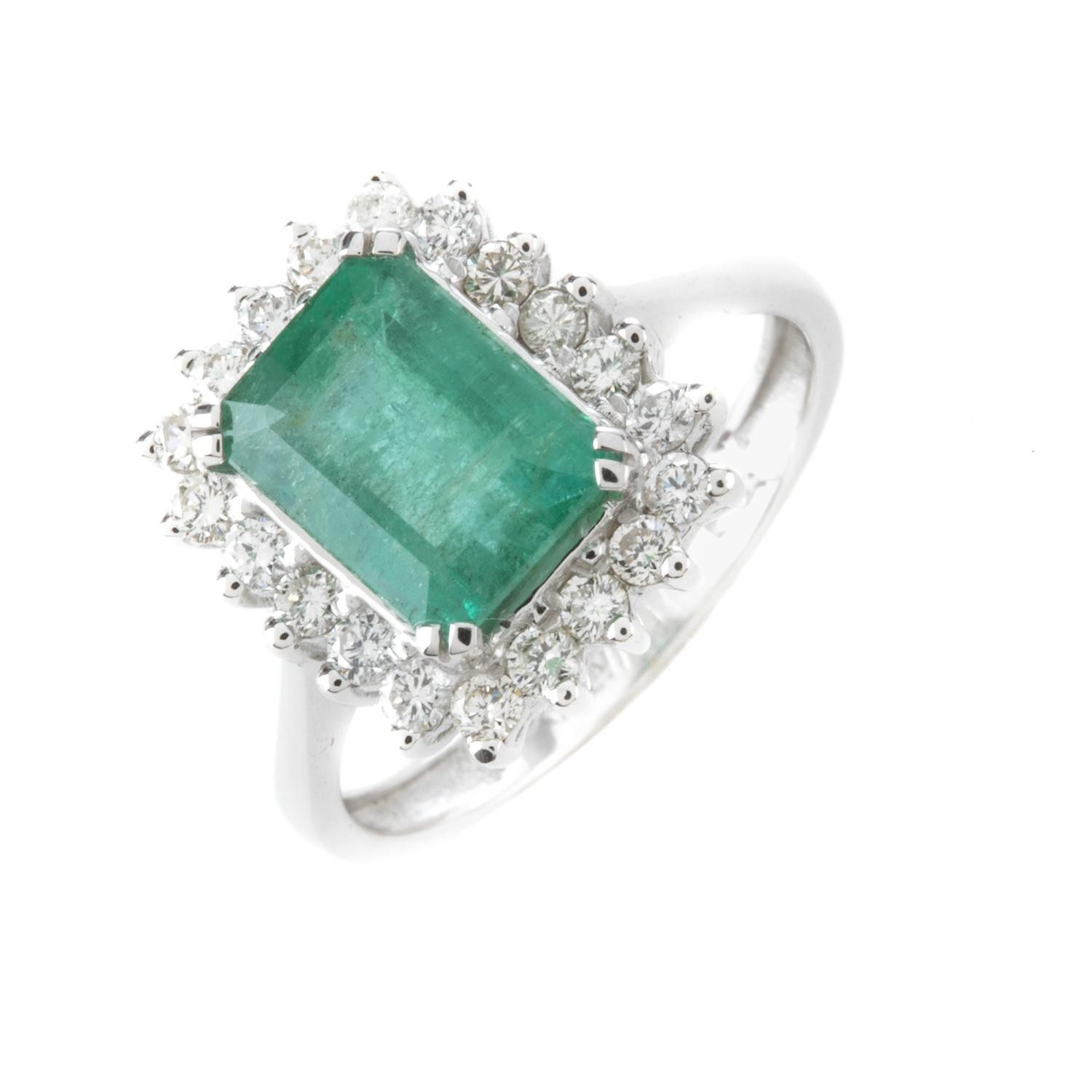 Δαχτυλίδι ροζέτα με σμαράγδι