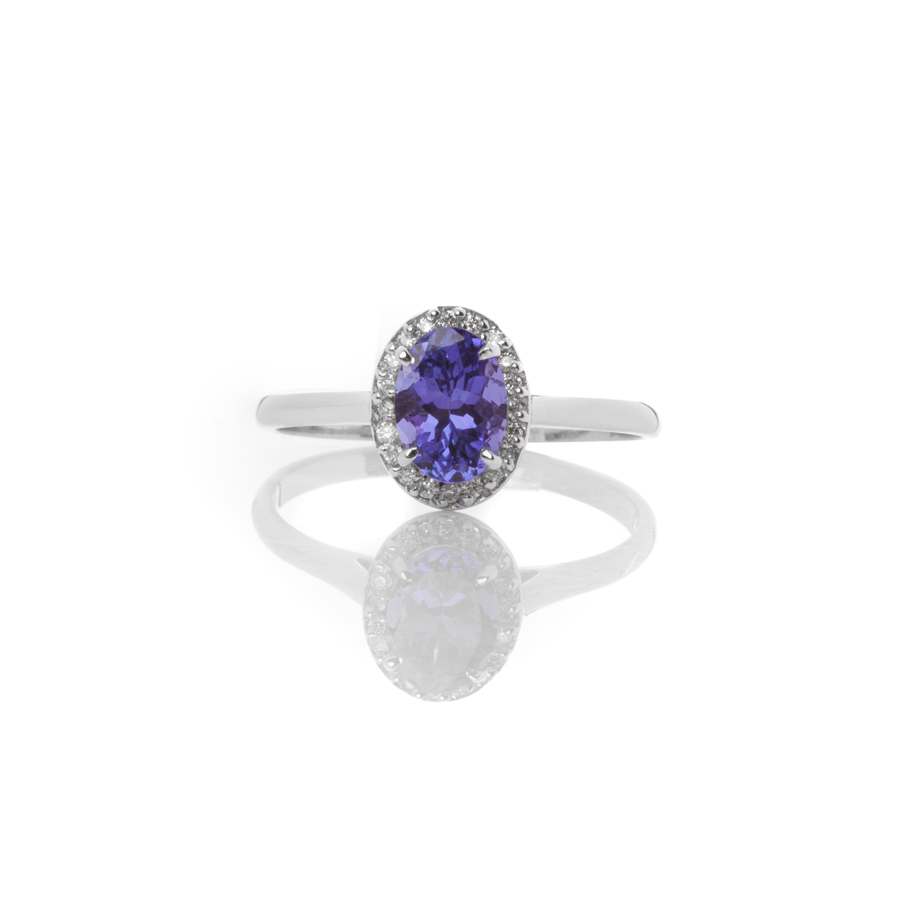 Δαχτυλίδι ροζέτα με τανζανίτη 0.93ct