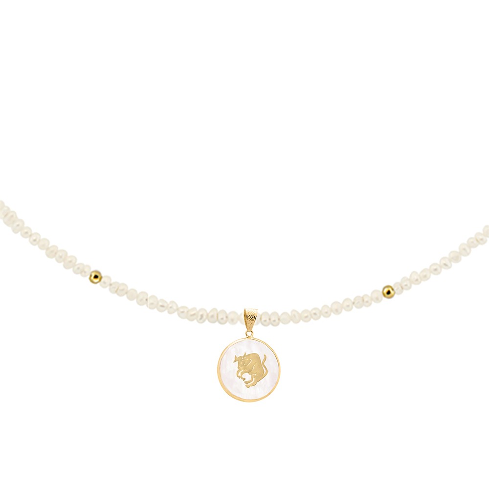 Zώδιο μαργαριταρένιο κολιέ Ταύρος