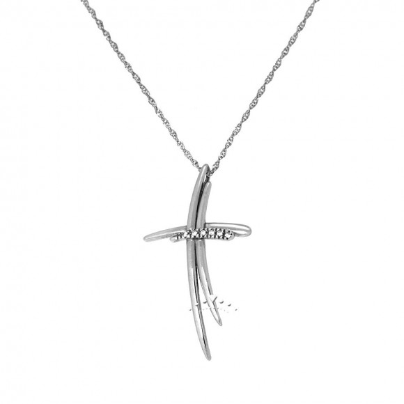 Σταυρός λευκόχρυσος μοντέρνος