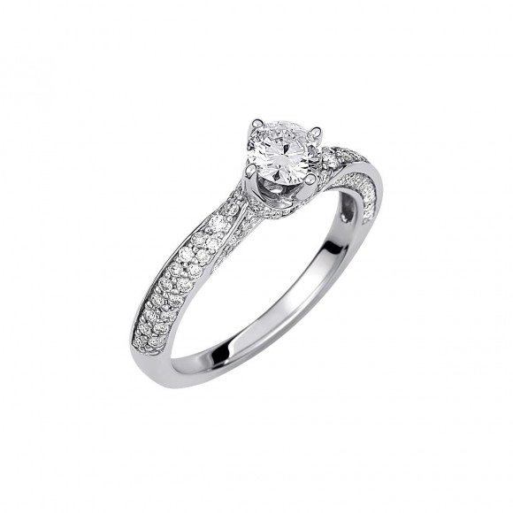 Δαχτυλίδι μονόπετρο diamonds φλόγα  1ct