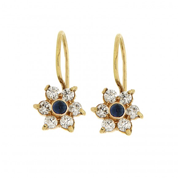 Σκουλαρίκια κρεμαστά λουλούδια