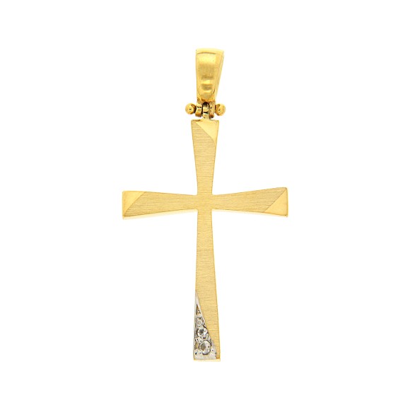 Σταυρός με κρίκο και πέτρες στο τελείωμα