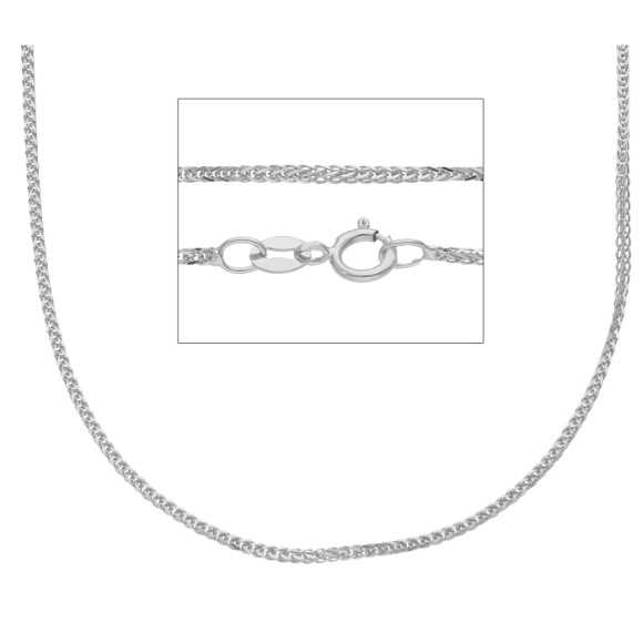 Αλυσίδα λαιμού λευκόχρυση Κ18(750) 50cm