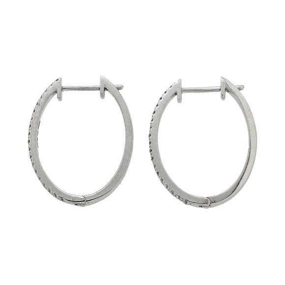 Κρίκοι λευκόχρυσοι με διαμάντια 0.26 ct