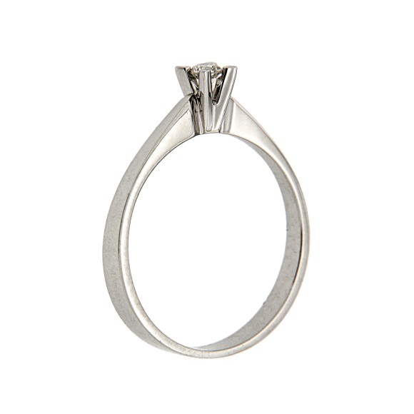 Δαχτυλίδι μονόπετρο με μπριγιάν 0.12ct