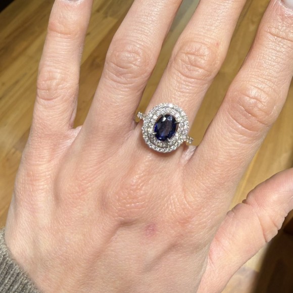 Δαχτυλίδι ροζέτα με ζαφείρι 1.62ct