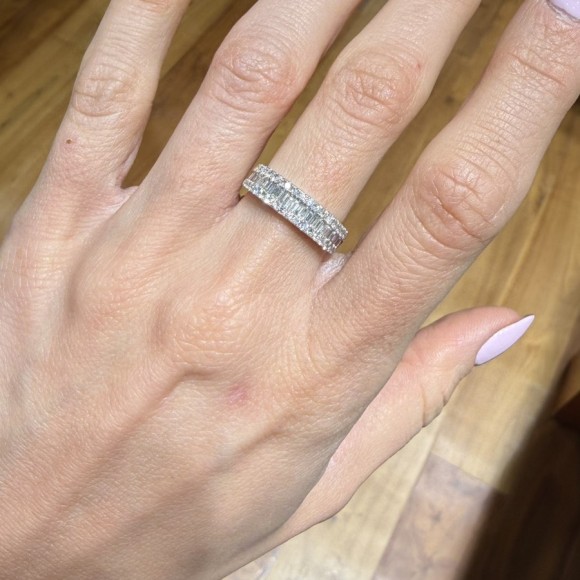 Δαχτυλίδι σειρέ round & baguette cut diamonds