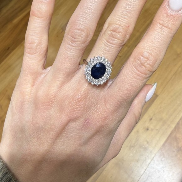 Δαχτυλίδι ροζέτα με ζαφείρι2.69ct