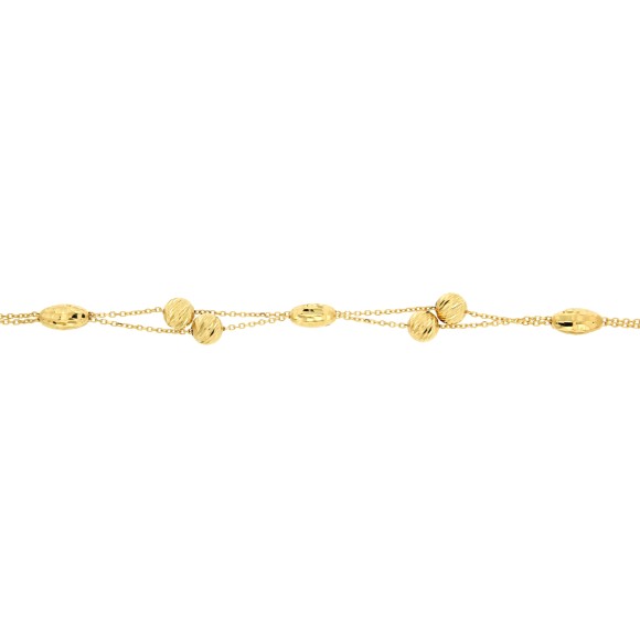 Βραχιόλι χρυσό με μπίλιες Κ14 (K585) 522290