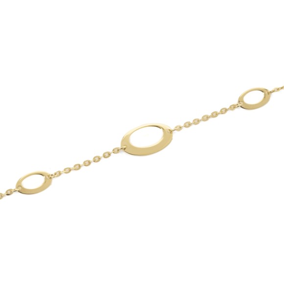Βραχιόλι χρυσό oval charms