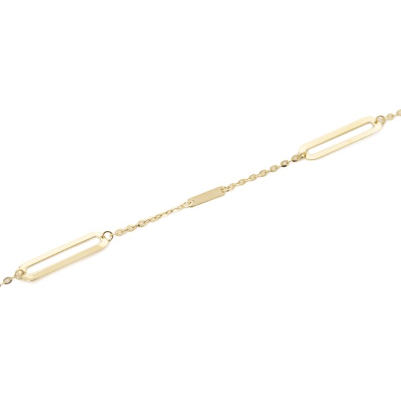 Βραχιόλι χρυσό elongated charms