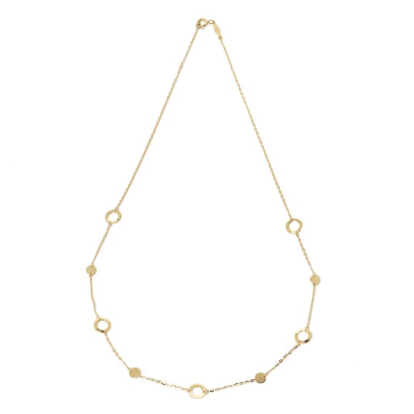 Κολιέ χρυσό round charms