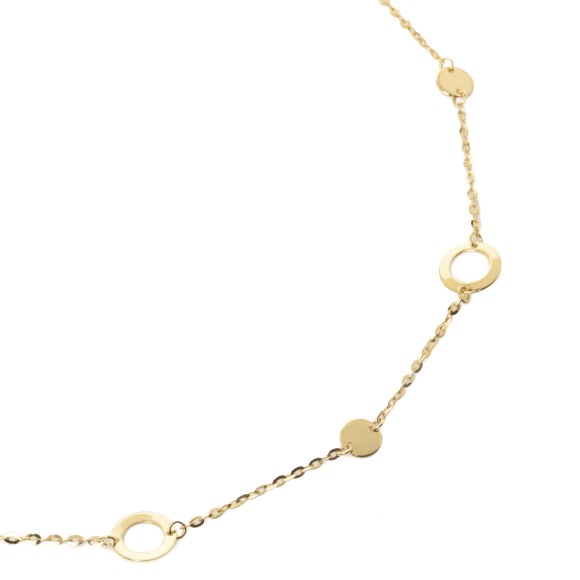 Κολιέ χρυσό round charms