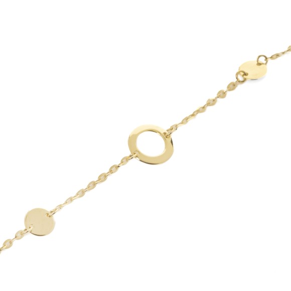 Βραχιόλι χρυσό round charms