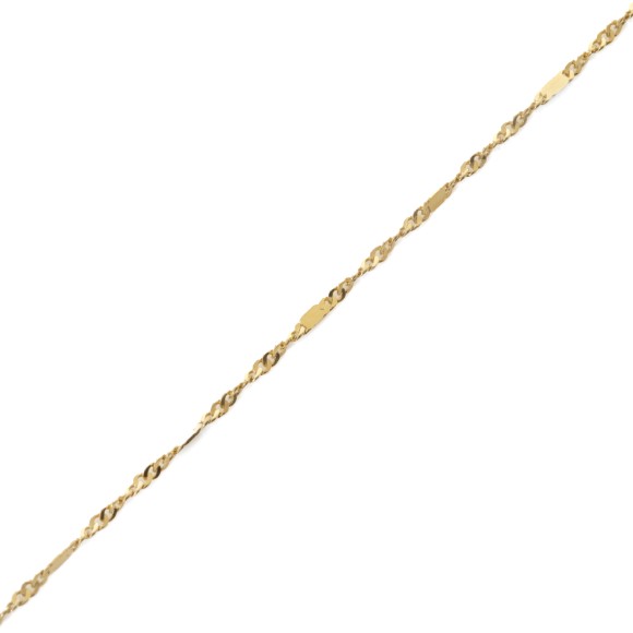 Βραχιόλι αλυσίδα στριφτή με πλακάκια