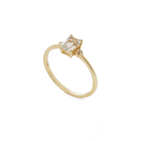 Δαχτυλίδι green amethyst (0.64ct)