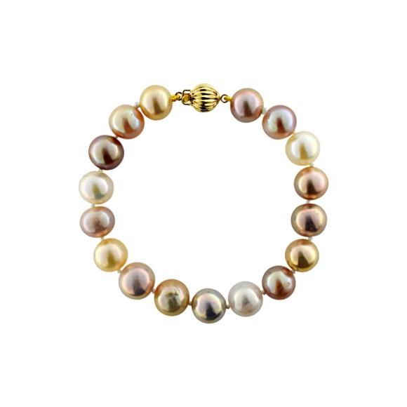 Βραχιόλι με πολύχρωμα μαργαριτάρια 10-11mm