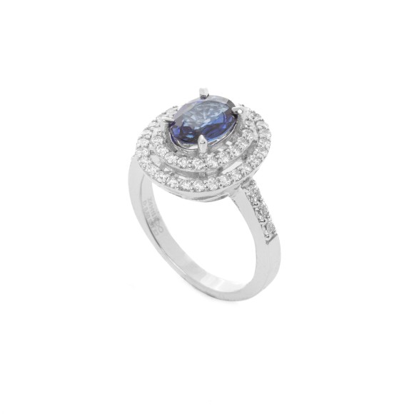 Δαχτυλίδι ροζέτα με ζαφείρι 1.62ct