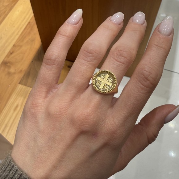 Δαχτυλίδι γυαλιστερό round κωνσταντινάτο