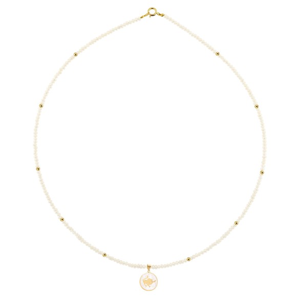 Zώδιο μαργαριταρένιο κολιέ Λέων