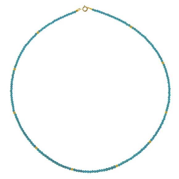 Κολιέ με turquoise και μπίλιες K14