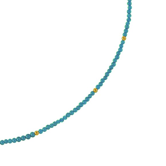 Κολιέ με turquoise και μπίλιες K14