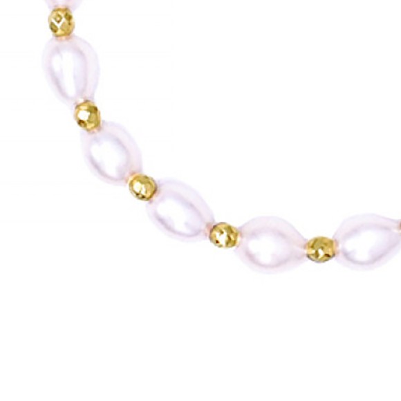 Βραχιόλι με μαργαριτάρια και αιματίτες