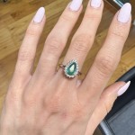 Δαχτυλίδι με διαμάντια και σμαράγδι 1.42ct