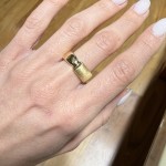 Δαχτυλίδι χρυσό k14 ματ και γυαλιστερό