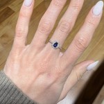 Δαχτυλίδι ροζέτα με ζαφείρι pear 0.50ct