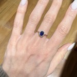 Δαχτυλίδι ροζέτα με ζαφείρι oval cut 1.02ct