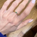 Δαχτυλίδι σειρέ με σμαράγδι, ζαφερία & διαμάντια
