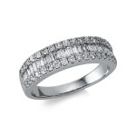 Δαχτυλίδι σειρέ round & baguette cut diamonds