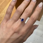 Δαχτυλίδι ροζέτα με τανζανίτη 0.93ct