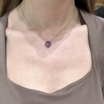 Κολιέ μονόπετρο Κ14 με αμέθυστο