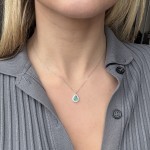 Μενταγιόν ροζέτα με σμαράγδι 0.59ct