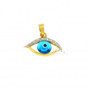Μάτι χρυσό δύο όψεων με πέτρες