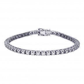 Βραχιόλι ριβιέρα (tennis bracelet)  με διαμάντια - μπριγιάν συνολικού βάρους 2.97ct, ποιότητας G/VS1, σε λευκόχρυσο 18 καρατίων