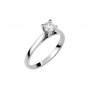 Δαχτυλίδι μονόπετρο με μπριγιάν βάρους 0.12ct