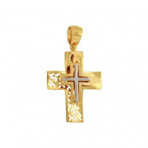 Σταυρός κεντημένος δίχρωμος