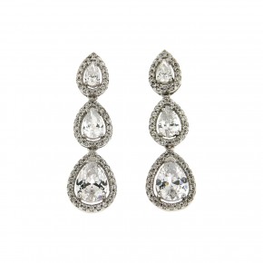 Σκουλαρίκια ροζέτες τριπλές δάκρυ