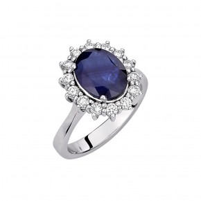 Ροζέτα μεγάλο δαχτυλίδι sapphire 2.42ct