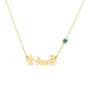 Κολιέ family με μάτι