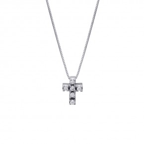 Σταυρός κλασσικός diamonds 0.11ct με αλυσίδα