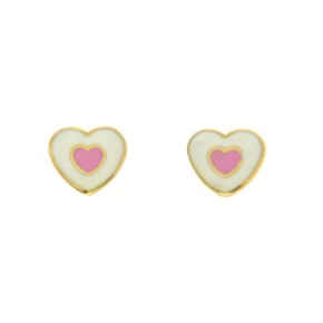 Σκουλαρίκια pink hearts