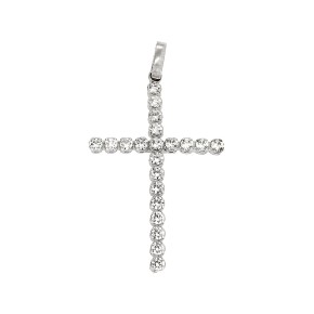 Σταυρός λευκόχρυσος μακρόστενος