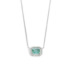 Μενταγιόν ροζέτα με σμαράγδι 0.79ct