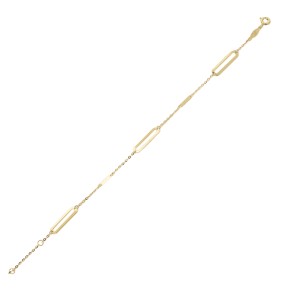 Βραχιόλι χρυσό elongated charms