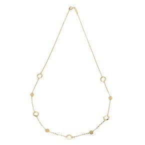 Κολιέ χρυσό round charms